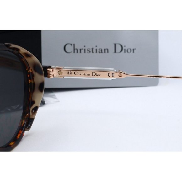 New Christian Dior Umbrage 0X3 HM3 Round Havana Gold Sunglasses Pink Len… - Picture 8 of 12